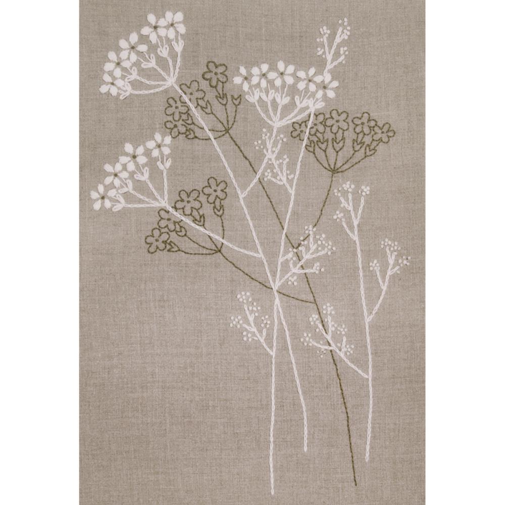 Floral Silhouette Candlewicking Embroidery Kit