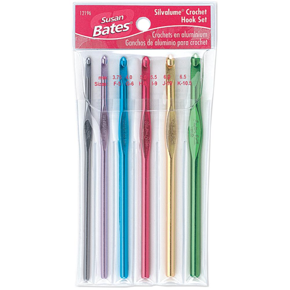 Aluminum Crochet Hook Set by Susan Bates with Vinyl Case