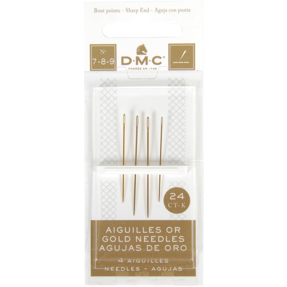 DMC Gold Embroidery Needles Sizes 7-8-9