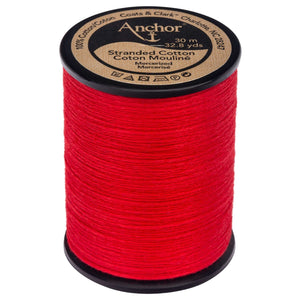 Anchor 6-Strand Embroidery Floss Spool 32.8 yd - 0046 Crimson