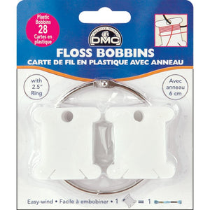 DMC Plastic Floss Bobbins with Ring
