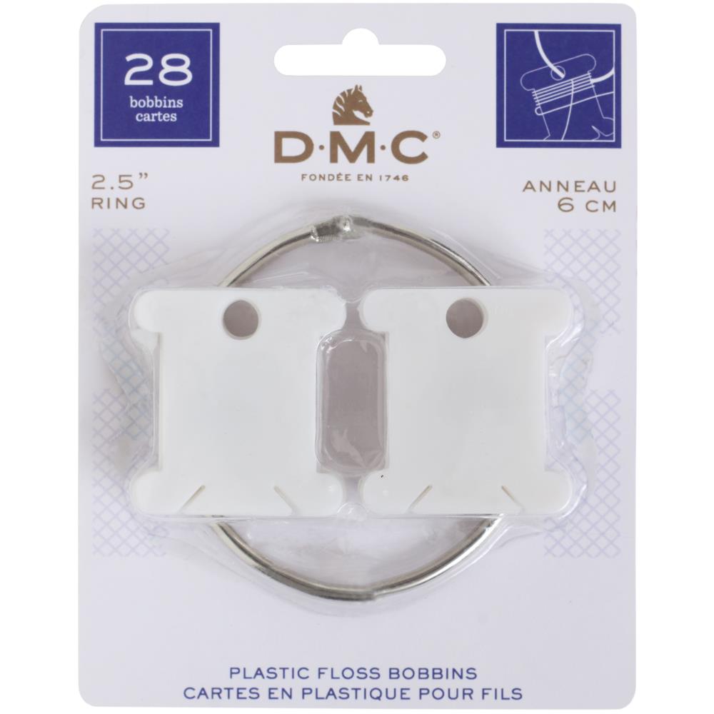DMC Plastic Floss Bobbins with Ring