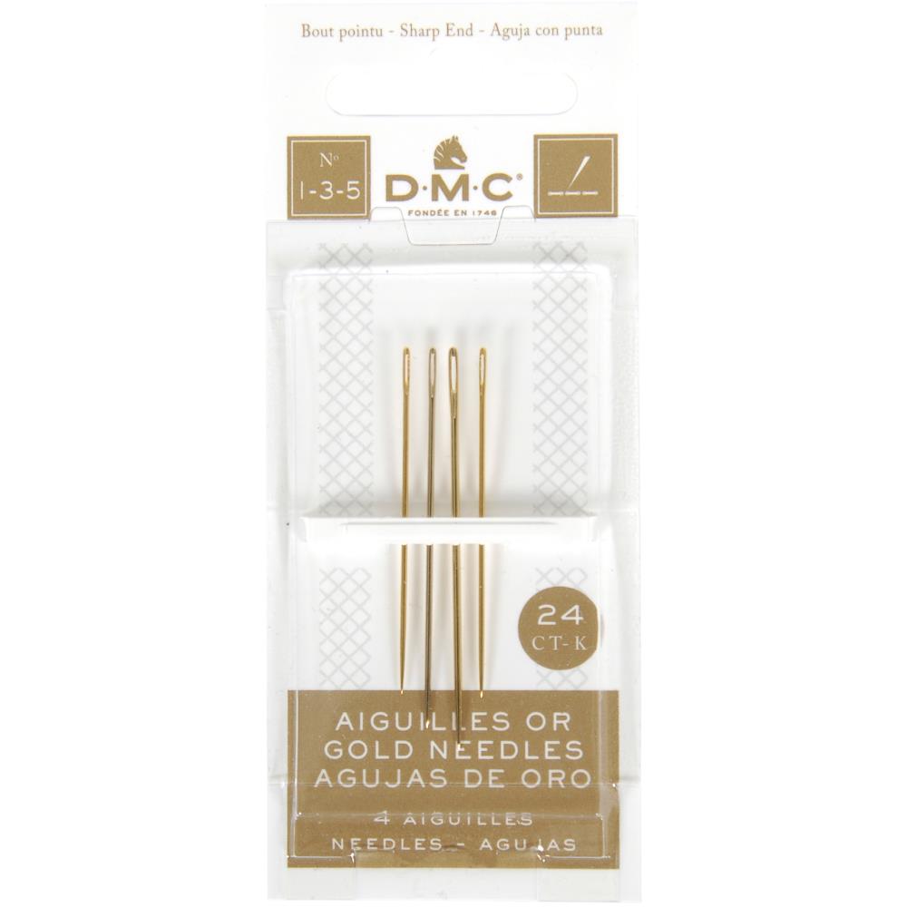 DMC Gold Embroidery Needles Sizes 1-3-5