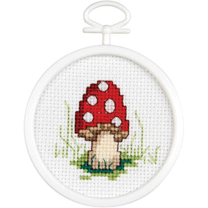 Mushroom Mini Counted Cross Stitch Kit