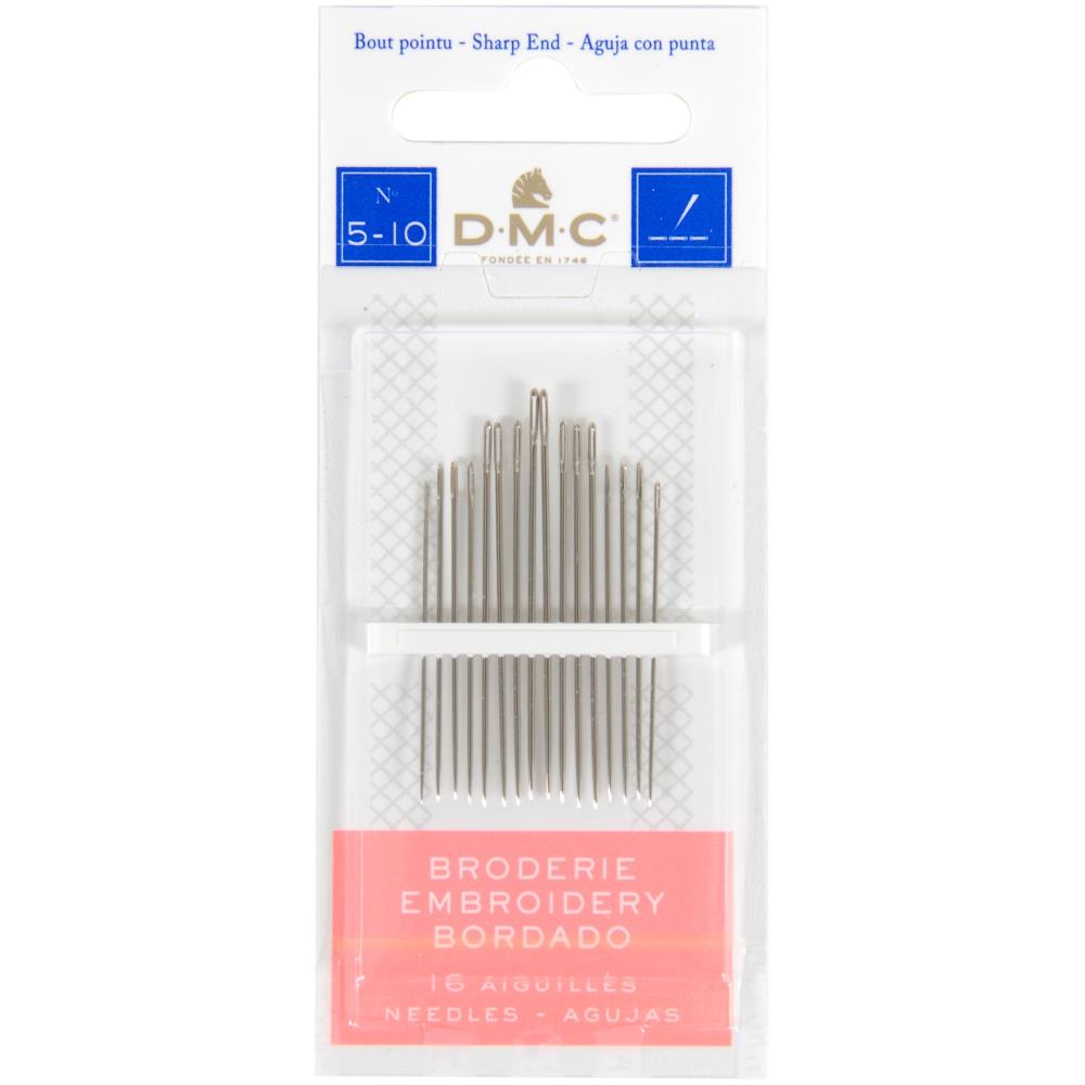 DMC needle pack, 16 needles in sizes 5-10