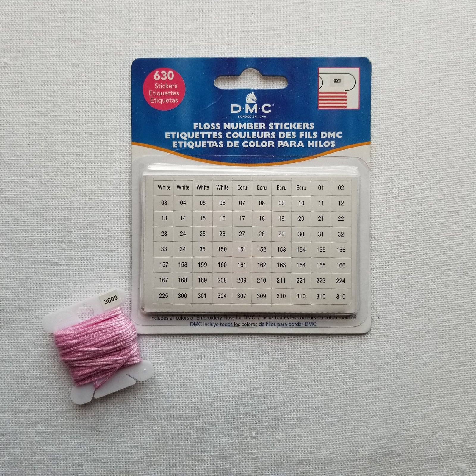 DMC Floss Number Stickers