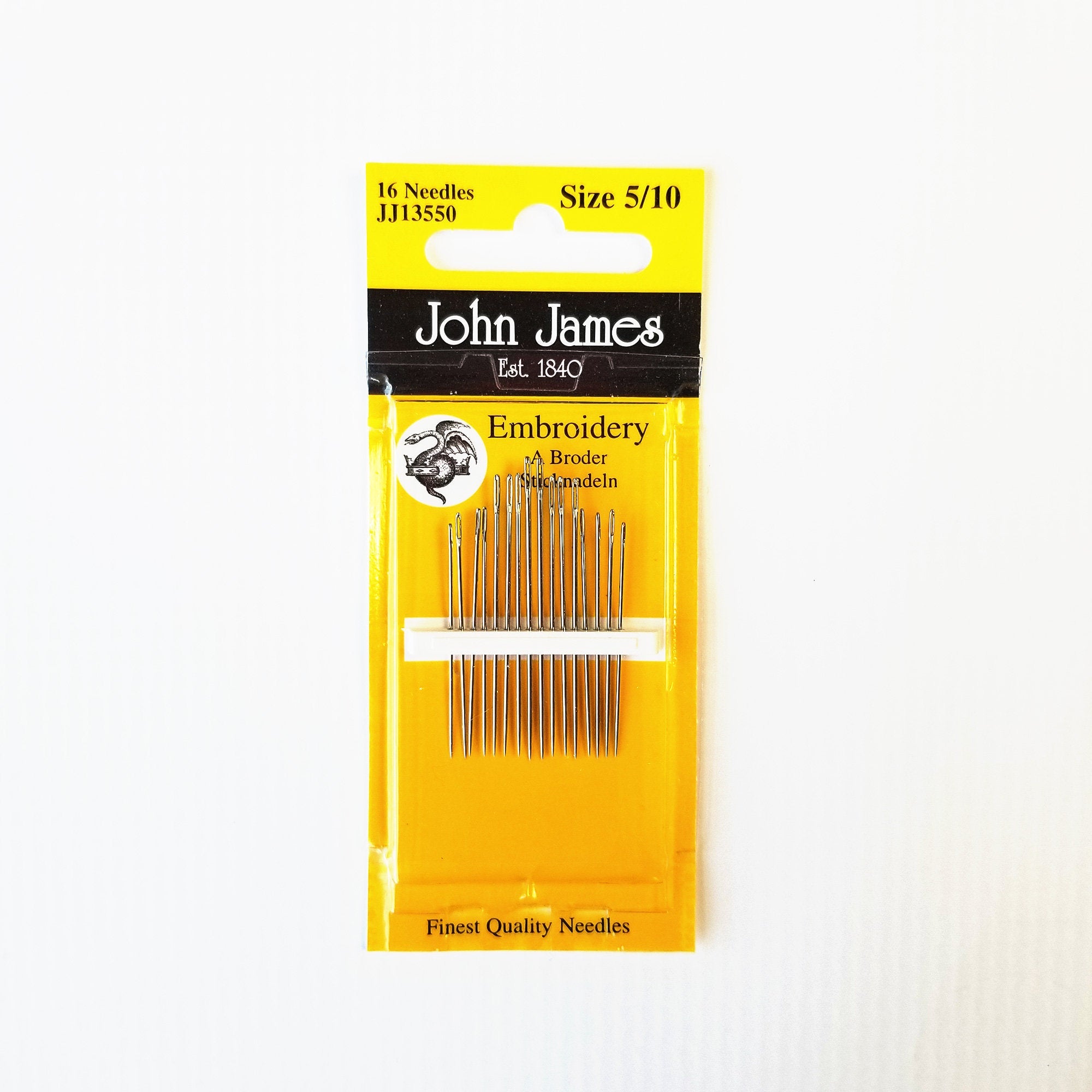 John James Embroidery Needles - Sizes 5-10