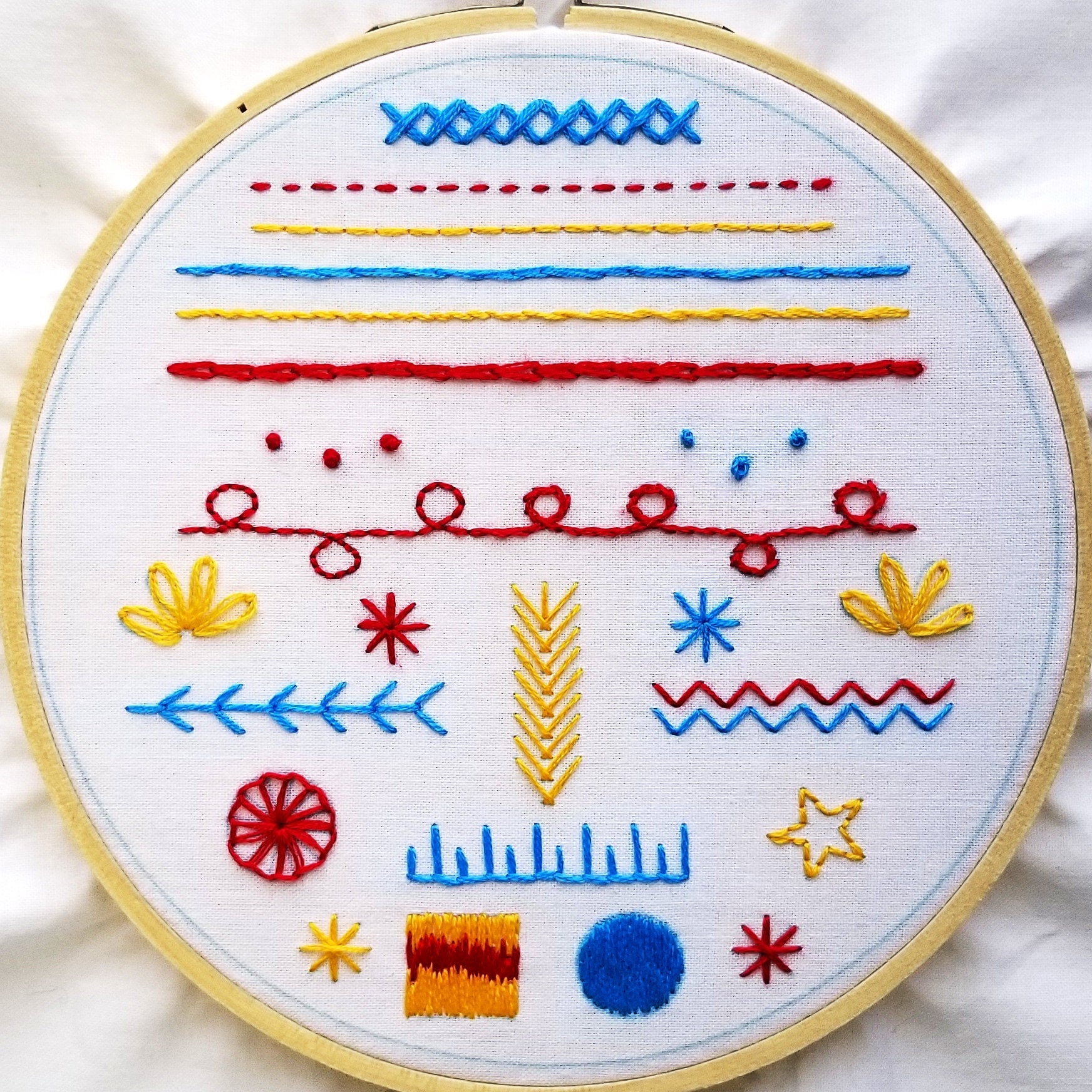 Learn Hand Embroidery with this Bluebird Sampler Embroidery Kit
