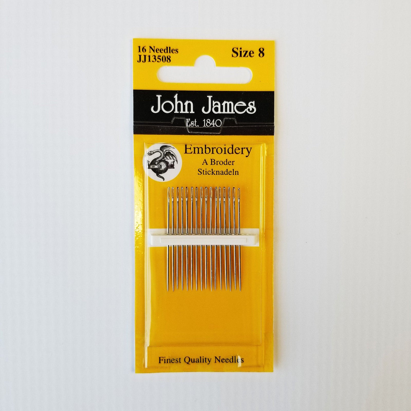John James Embroider Needles - Size 8