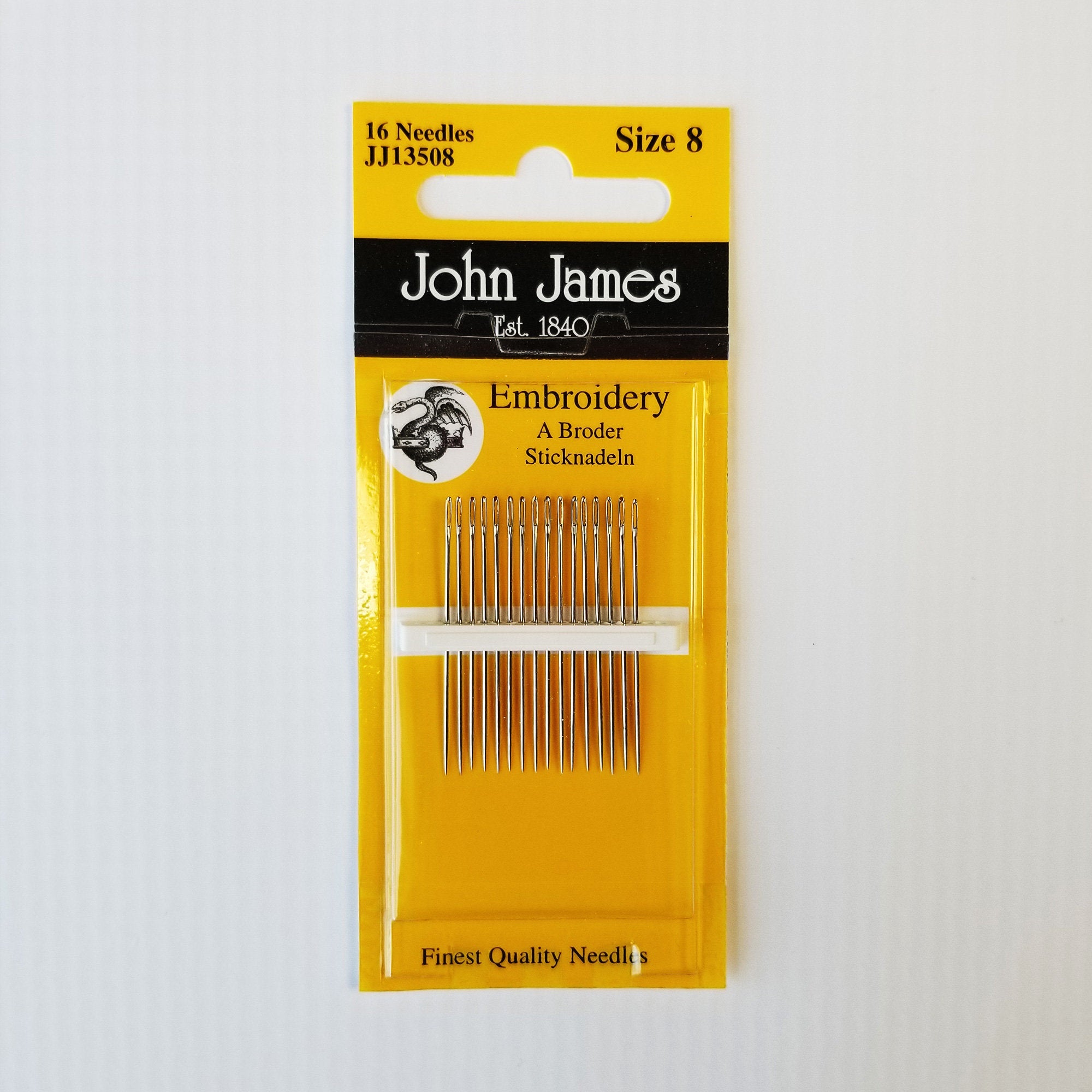 John James Embroider Needles - Size 8