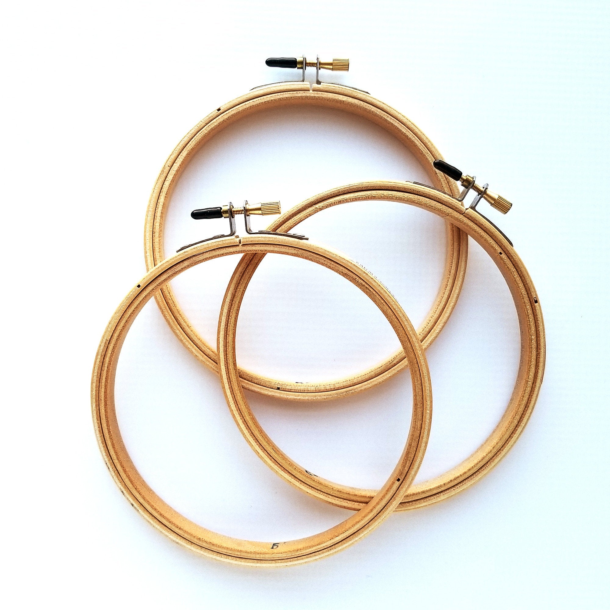 Frank A. Edmunds Wood Embroidery Hoop with Round Edges  - Your Choice of Size