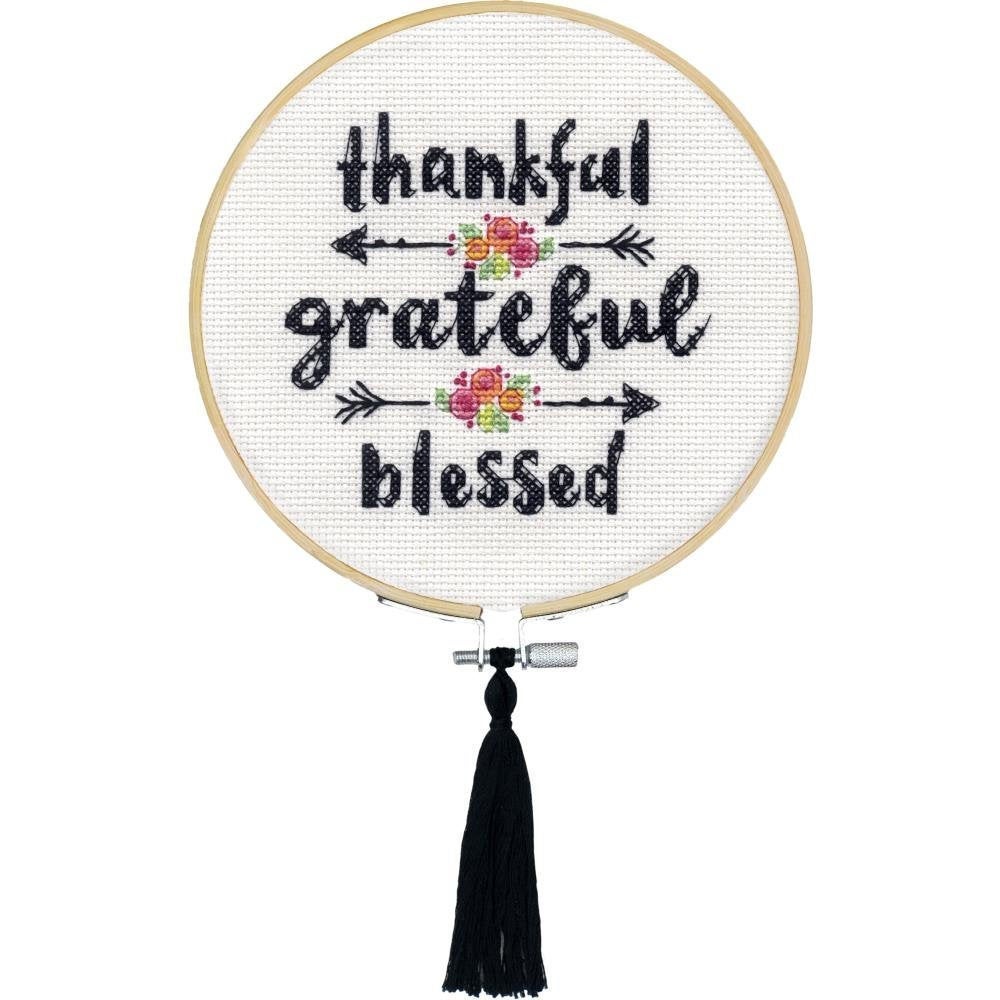 Counted Cross Stitch Kit - Thankful, Grateful, Blessed