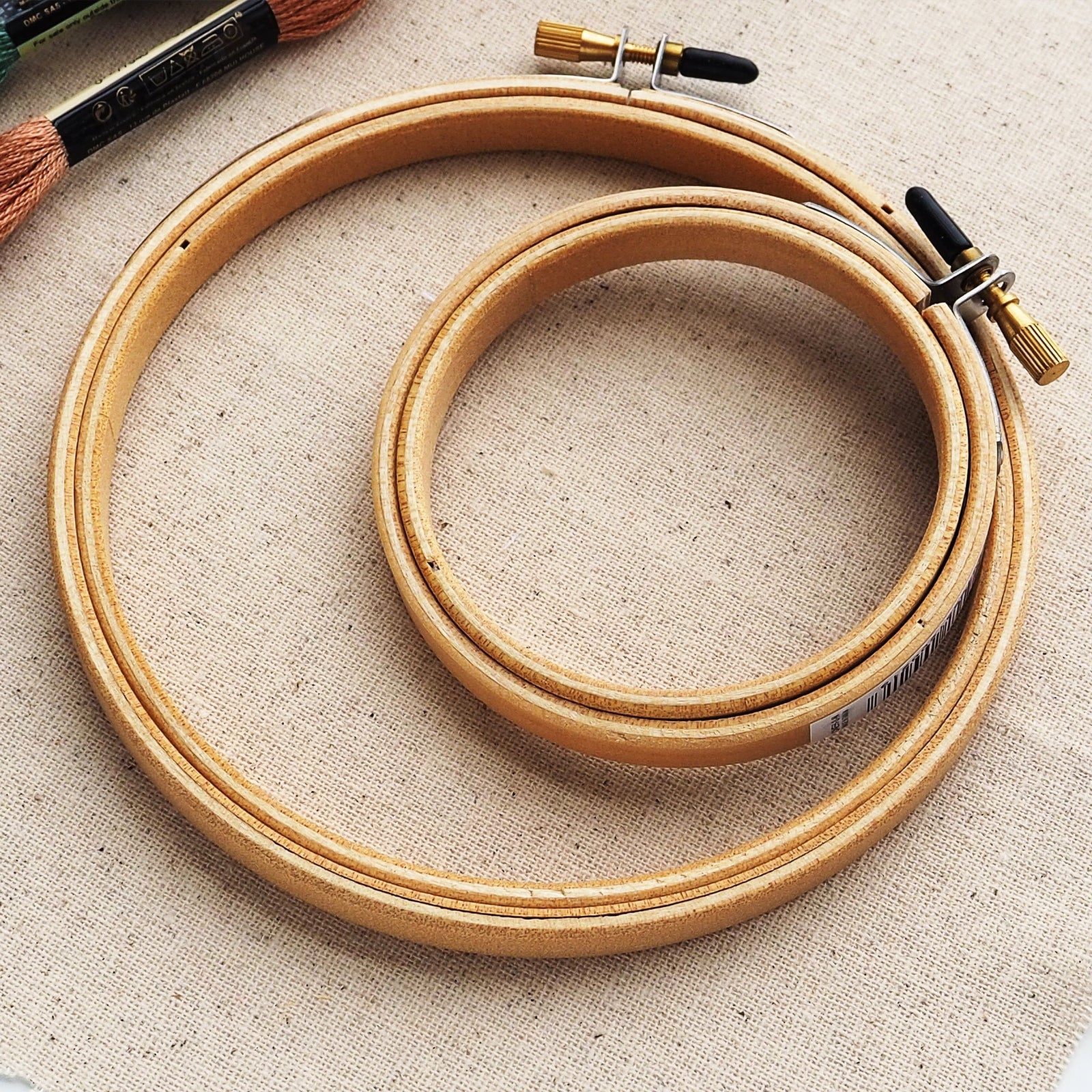 Frank A. Edmunds Wood Embroidery Hoop with Round Edges  - Your Choice of Size