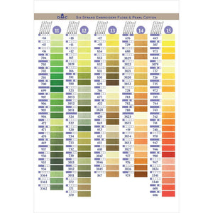 DMC Threads Printed Color Card