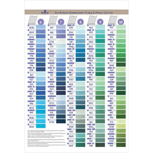 DMC Threads Printed Color Card