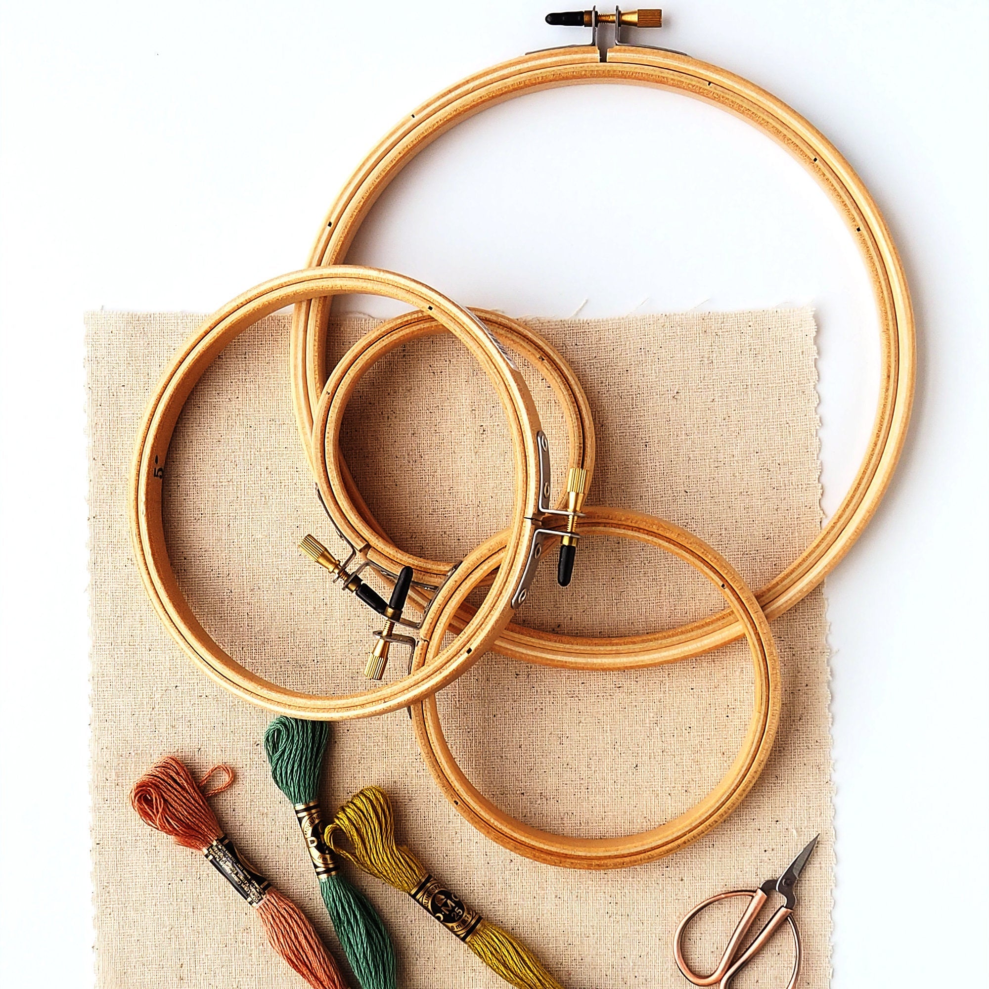 Frank A. Edmunds Wood Embroidery Hoop with Round Edges  - Your Choice of Size