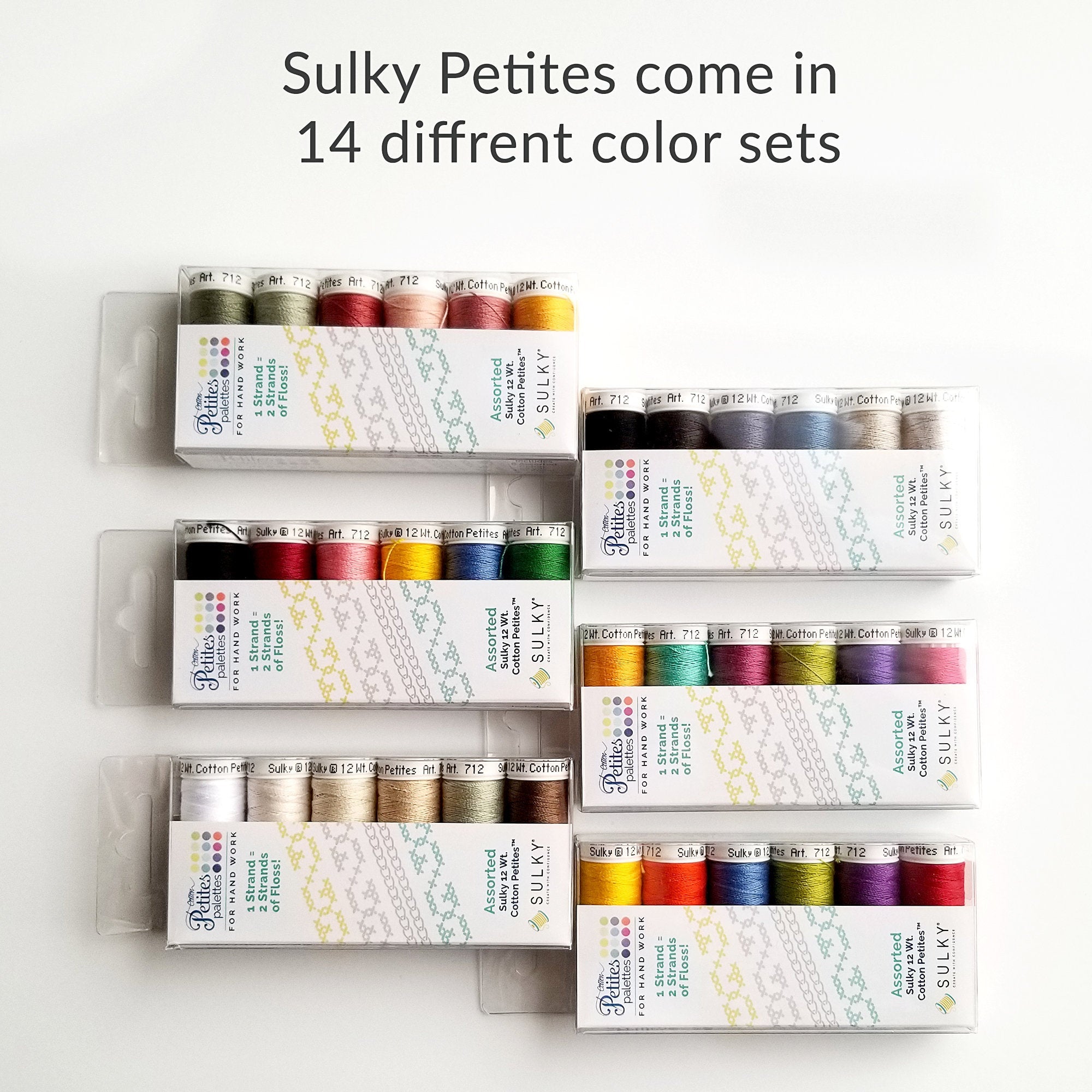 Most Popular Colors Collection Sulky Sampler 12wt Cotton Petites 6 pack