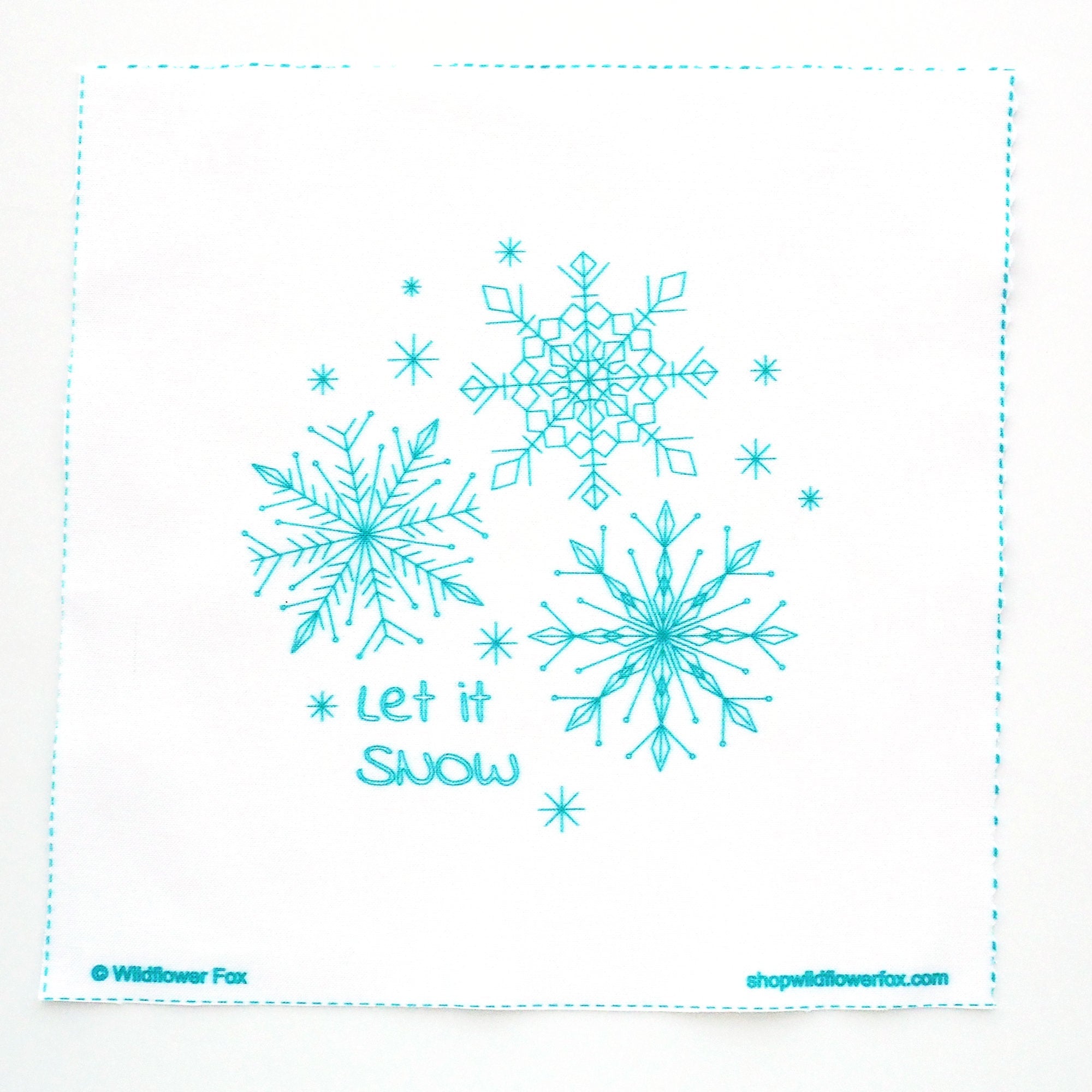 Let it Snow Printed Fabric Hand Embroidery Pattern