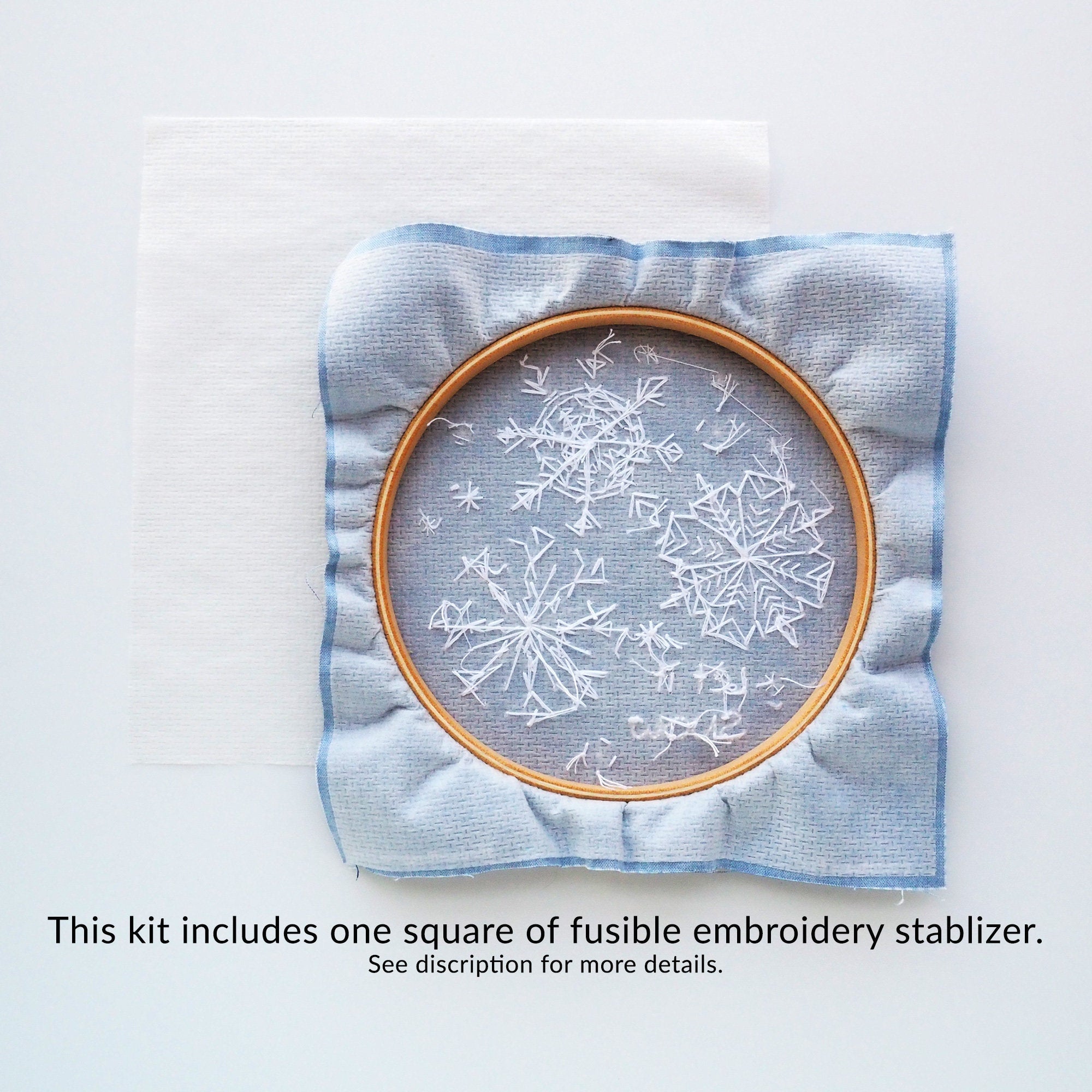 Let it Snow Printed Fabric Hand Embroidery Kit