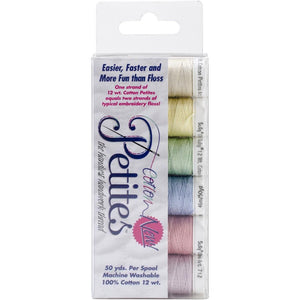 Spring Colors Collection Sulky Sampler 12wt Cotton Petites 6 pack - Embroidery Thread