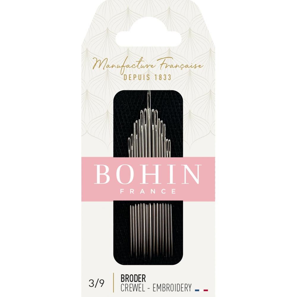 Bohin Sizes 3-9 Broder Crewel Embroidery Needles - 15 Needle Pack