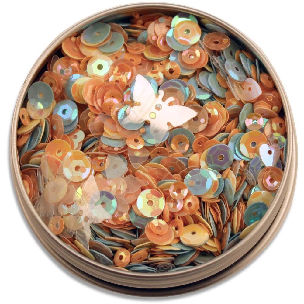 Spring Butterflies Sequins From 28 Lilac Lane - 30g in Brushed Aluminum Storage Tin - LL307