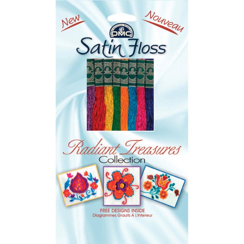 DMC Satin Floss Radiant Treasures Collection Floss Pack - 8 Skeins of DMC Floss