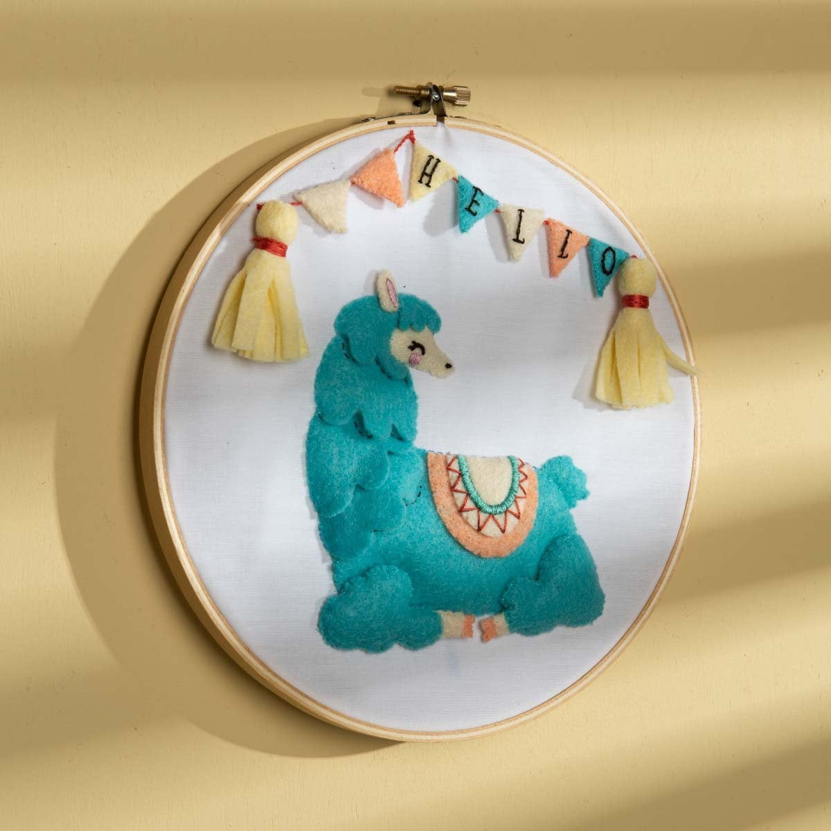 Felt Llama Wall Hanging Applique Kit by Bucilla