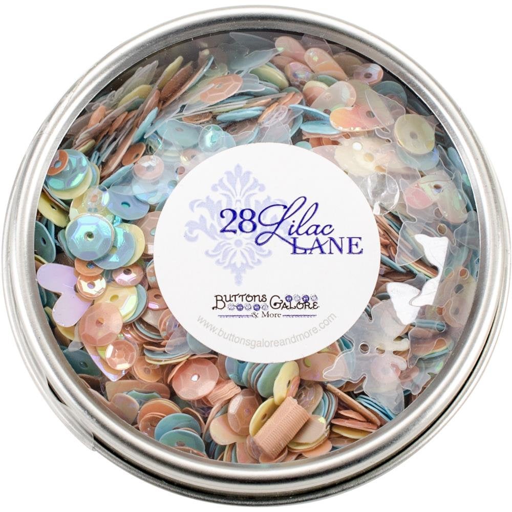 Spring Butterflies Sequins From 28 Lilac Lane - 30g in Brushed Aluminum Storage Tin - LL307