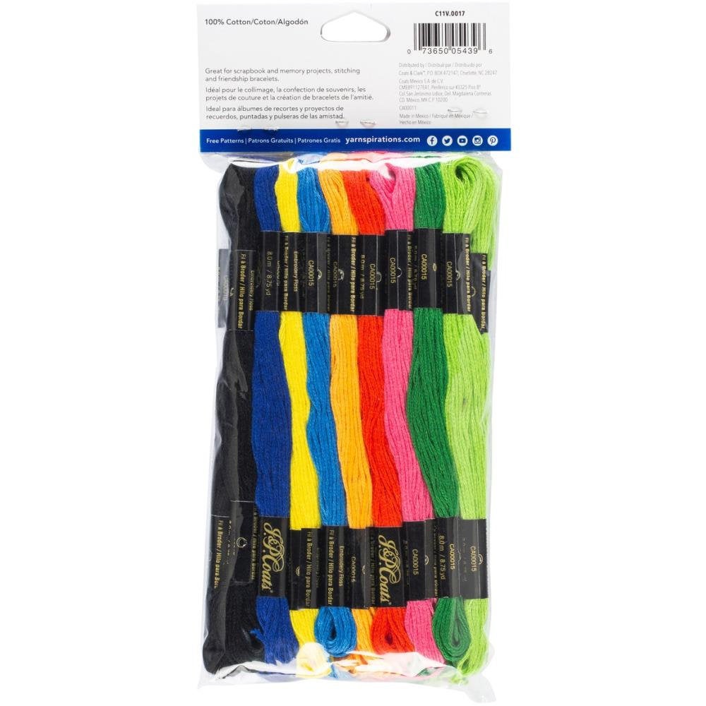 Fiesta Coats & Clark 6-Strand Embroidery Floss Value Pack - 36 Skeins per Package - 100% Cotton
