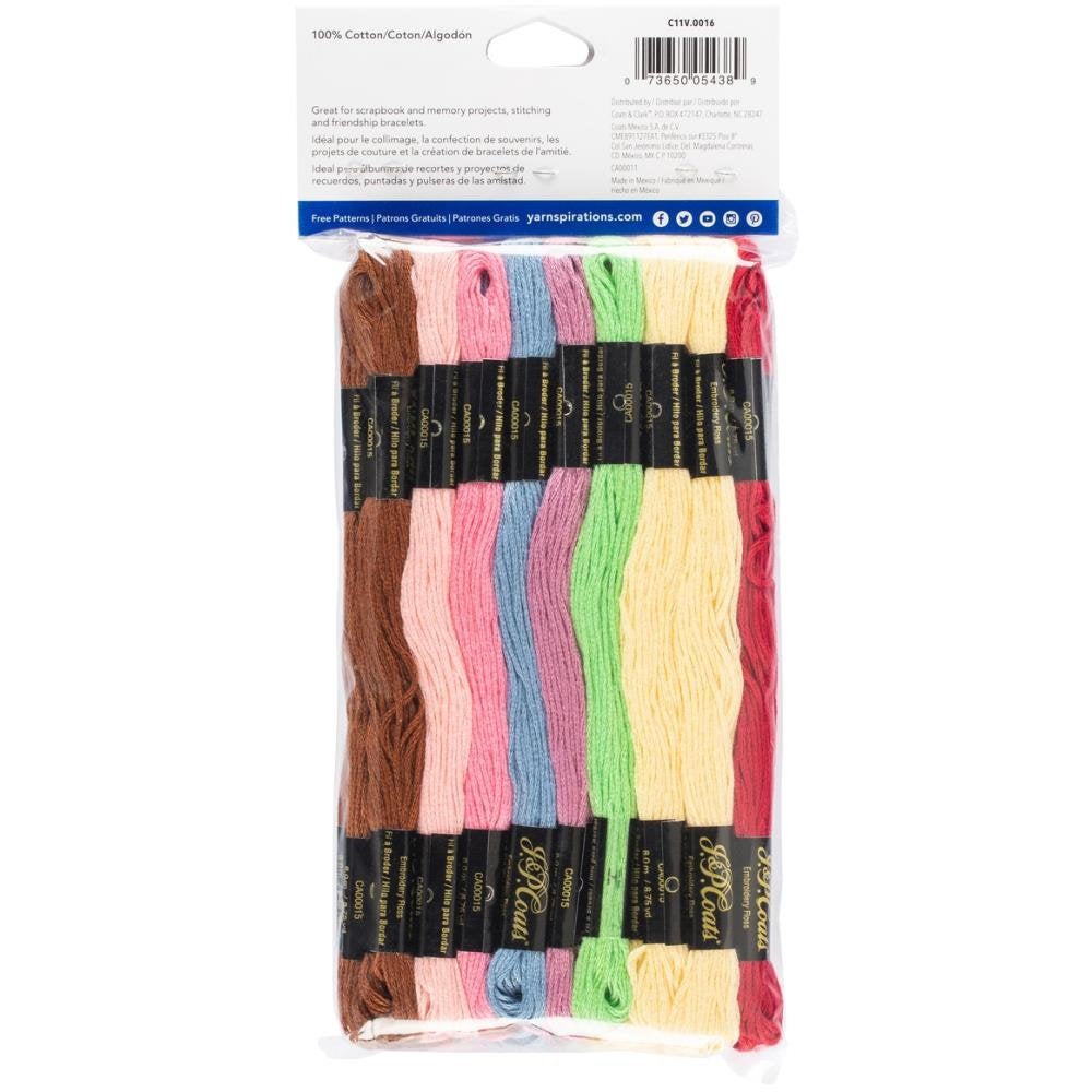 Macaroons Coats & Clark 6-Strand Embroidery Floss Value Pack - 36 Skeins per Package - 100% Cotton